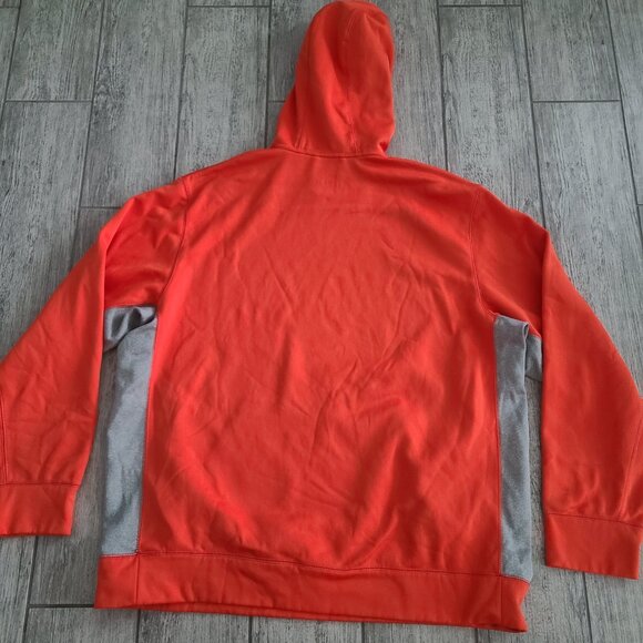 Nike Therma-Fit Hoodie Sweatshirt Orange Gray XL Men's - Picture 11 of 11
